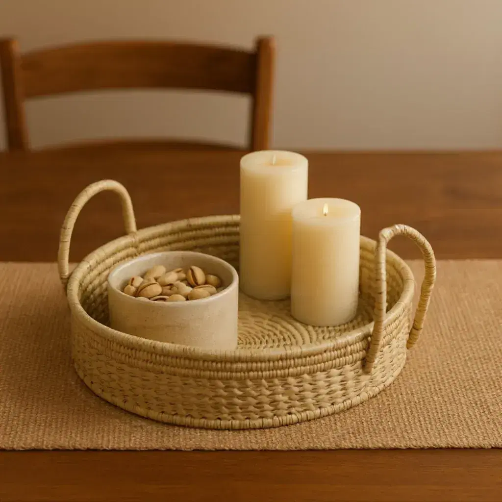 Woven Moonj Storage Basket with Handles